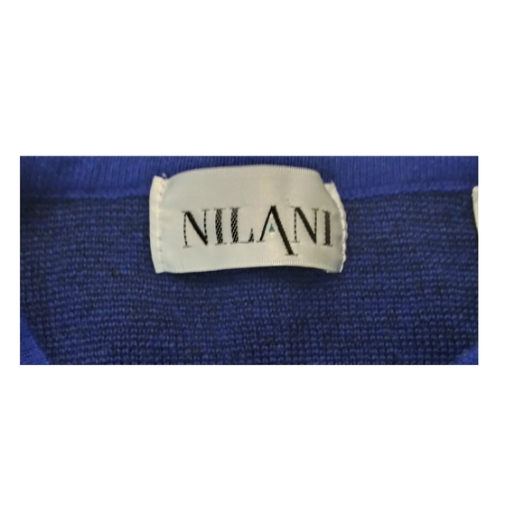 Vintage Nilani Sweater Medium Blue Taiwan 🇹🇼 - Picture 8 of 8